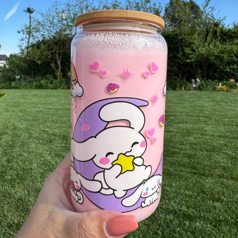 Cinnamoroll pink drink snow globe Tumbler 16oz